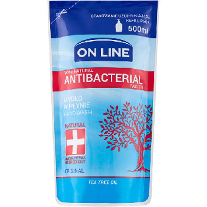 ON LINE Mydło REFILL z czynnikiem antybakteryjnym ORIGINAL 500 ml