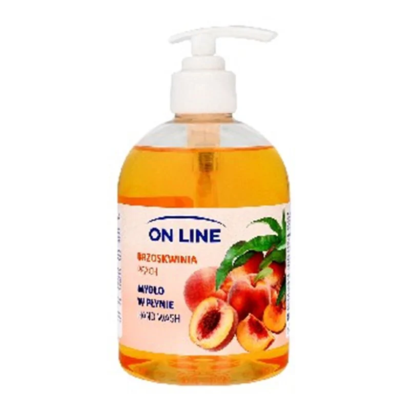 On Line mydło w płynie brzoskwinia pompka 490ml