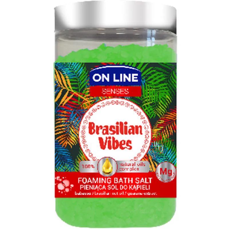 ON LINE SENSES Sól pieniąca do kąpieli Brasilian Vibes 480g