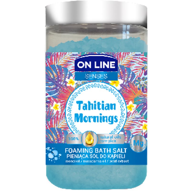 ON LINE SENSES Sól pieniąca do kąpieli Tahitian Mornings 480g