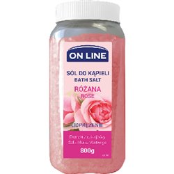 ON LINE SÓL DO KĄPIELI różana 800g