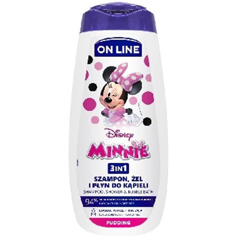 On Line szampon i żel 3w1 Disney Minnie Pudding 400ml