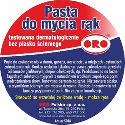 Oro pasta do mycia rąk testowana dermatologicznie 500ml