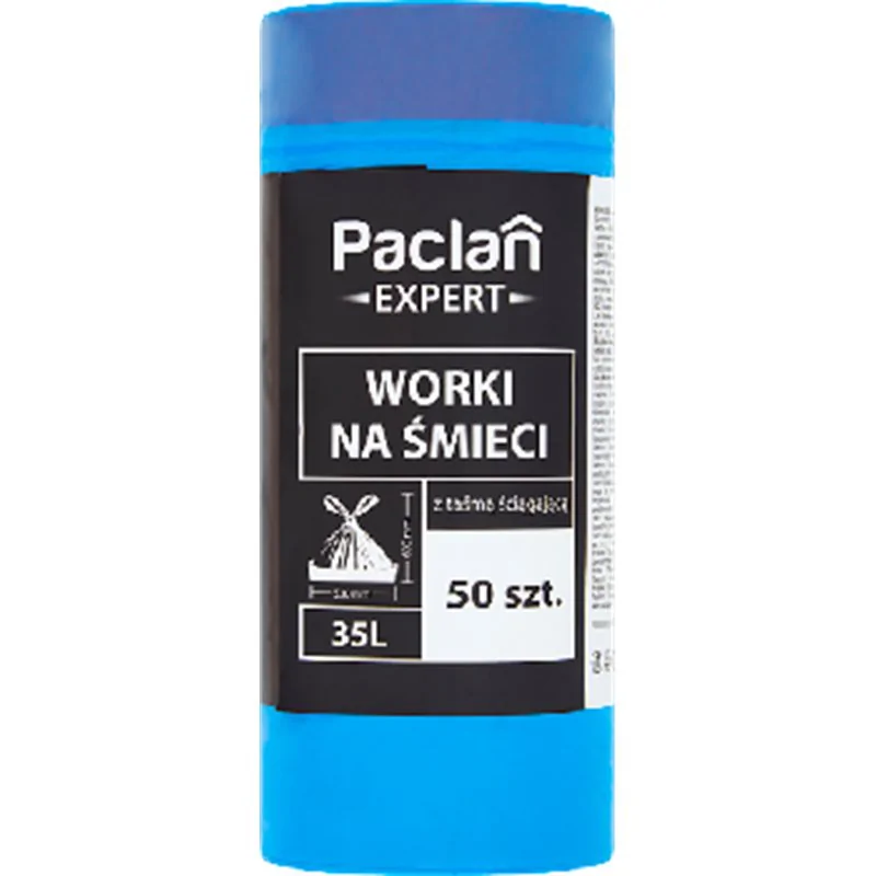 Paclan Expert Worki na śmieci z taśmą ściągającą 35 l 50 sztuk