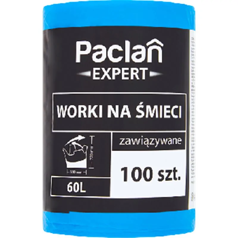 Paclan Expert Worki na śmieci zawiązywane 60 l 100 sztuk