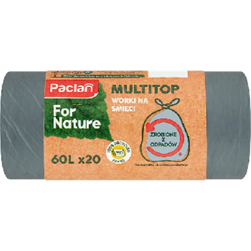 Paclan for Nature worki na śmieci Multitop 60l 20szt