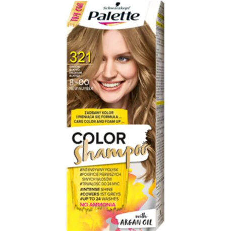 Palette Color Shampoo Szampon koloryzujący Średni Blond 321
