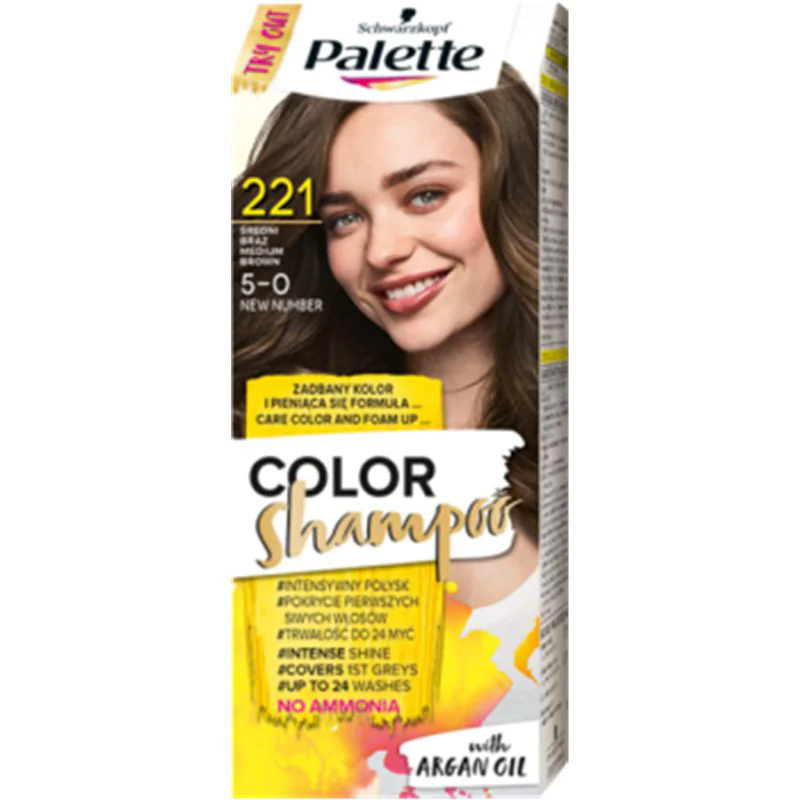 Palette Color Shampoo Szampon koloryzujący Średni Brąz 221