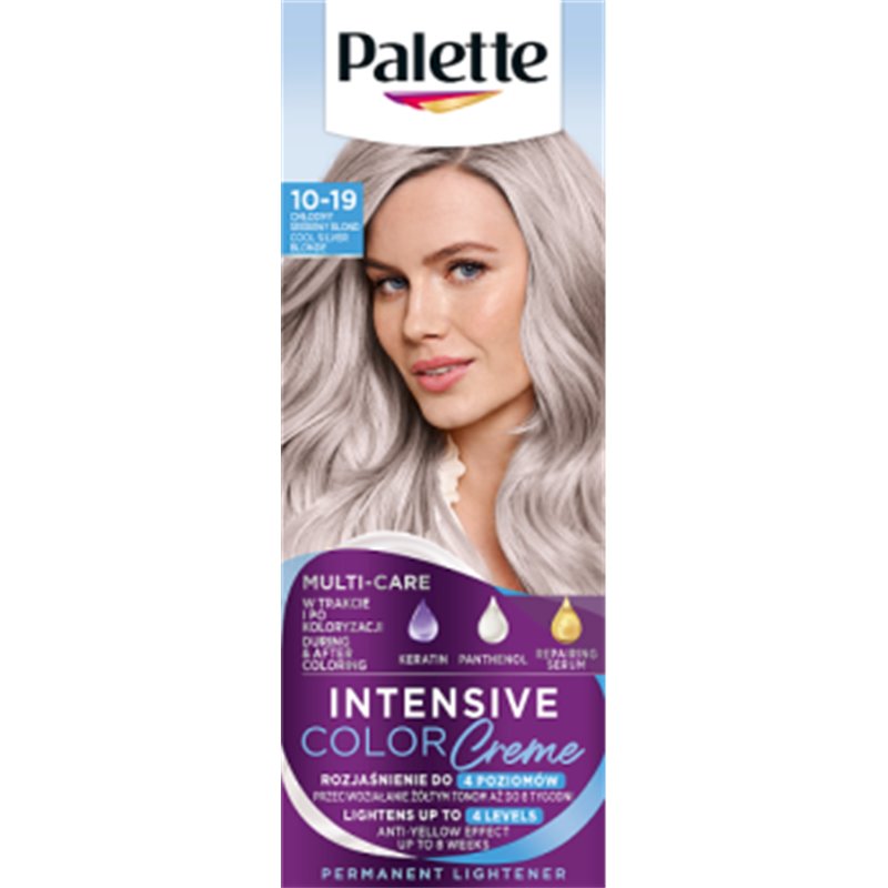 Palette Intensive Color Creme Farba do włosów chłodny srebrny blond 10-19
