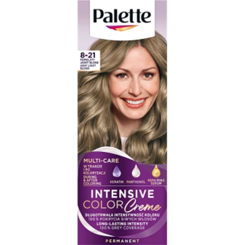 Palette Intensive Color Creme Farba do włosów popielaty jasny blond 8-21