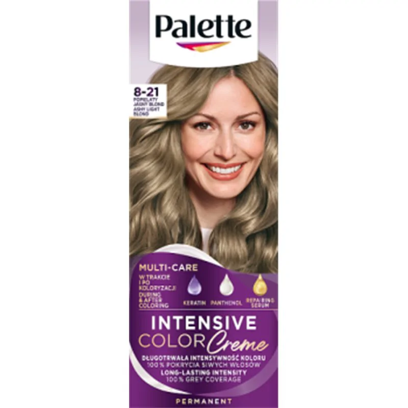 Palette Intensive Color Creme Farba do włosów popielaty jasny blond 8-21