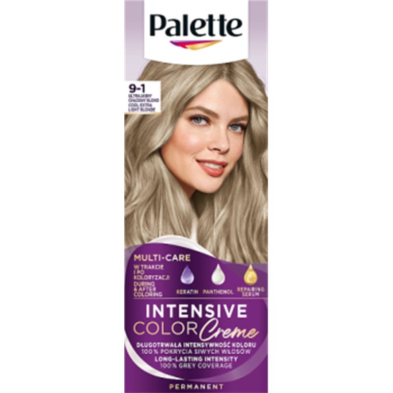 Palette Intensive Color Creme Farba do włosów w kremie 9-1 ultrajasny chłodny blond