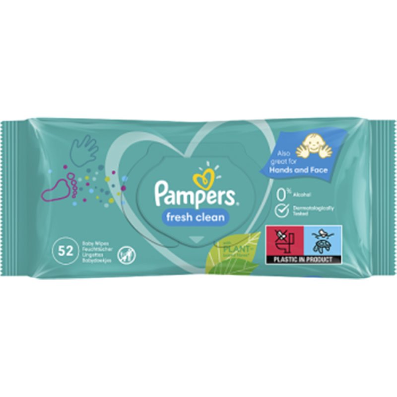 Pampers Fresh Clean Chusteczki nawilżane dla niemowląt 52 szt