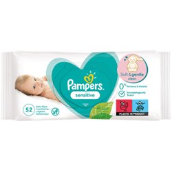 Pampers Sensitive Chusteczki nawilżane dla niemowląt 52 szt