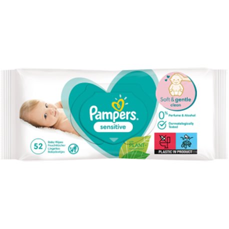 Pampers Sensitive Chusteczki nawilżane dla niemowląt 52 szt