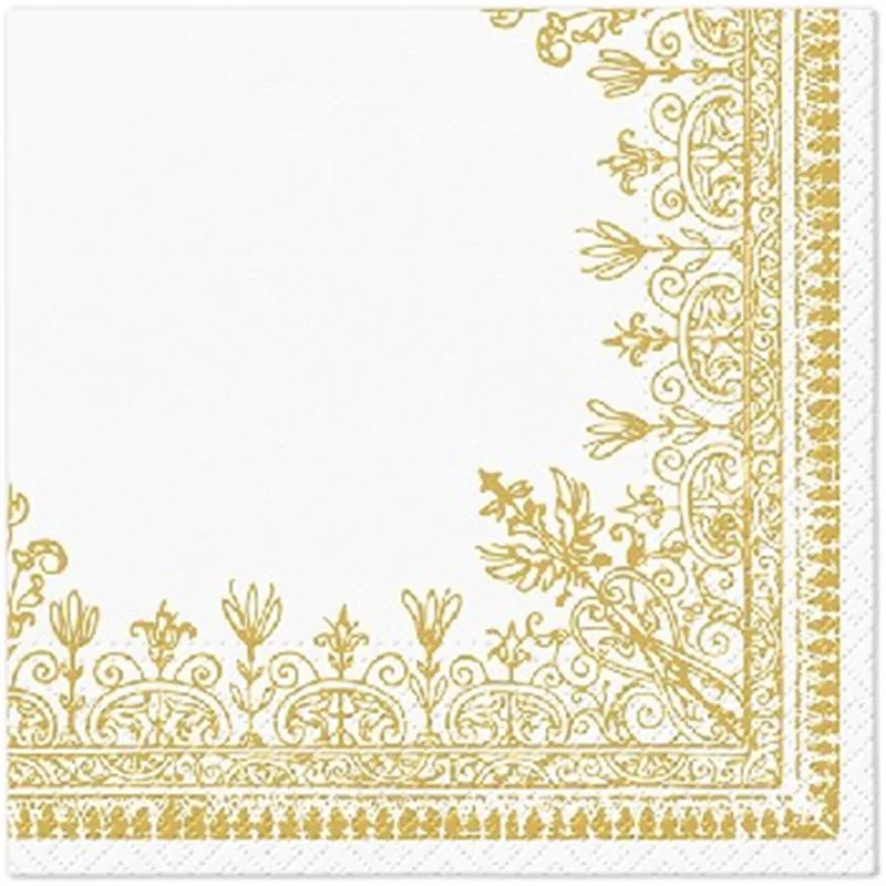 Paw serwetki Ornamental Frame Gold 33x33cm