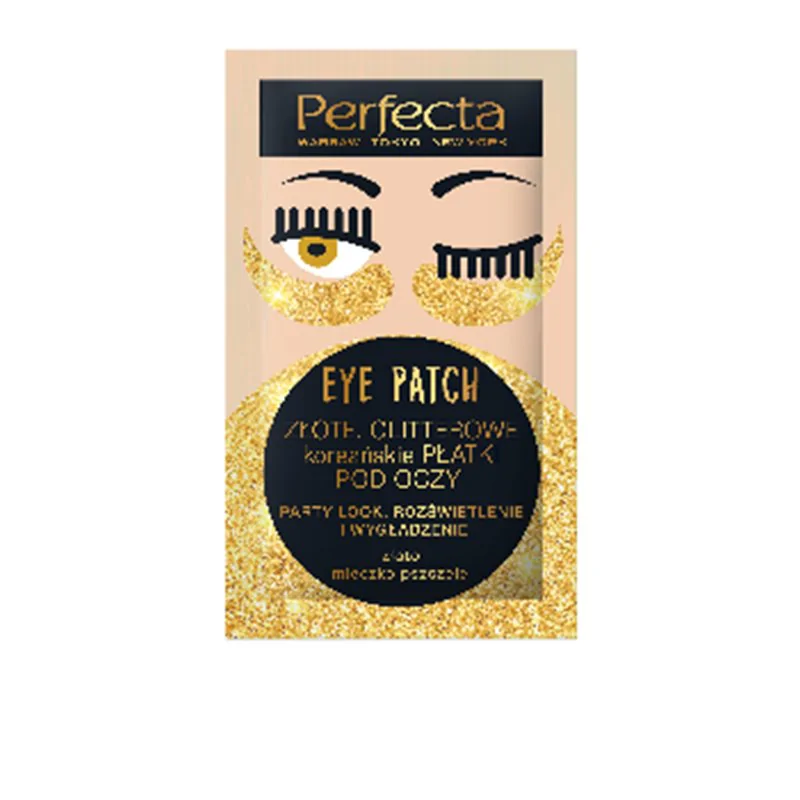 Perfecta Eye Patch płatki pod oczy Złote Glitterowe