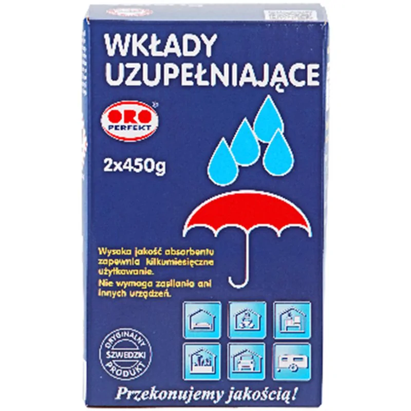 POCHŁANIACZ WILGOCI Oro Perfekt wkłady uzupełniające 2 x 450 gr