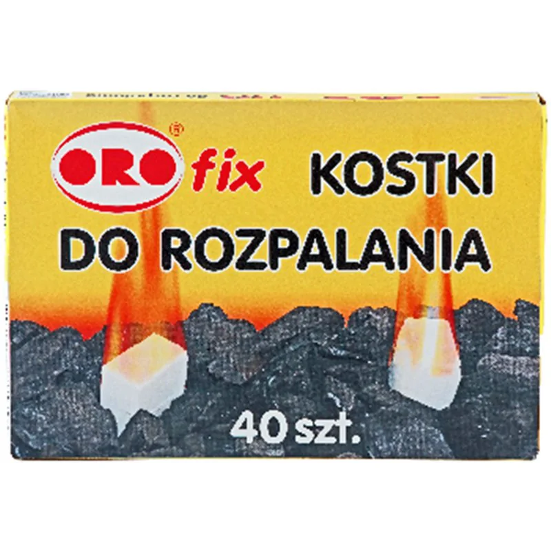 Podpałka do grilla ORO kostki do rozpalania białe ORO FIX 40szt