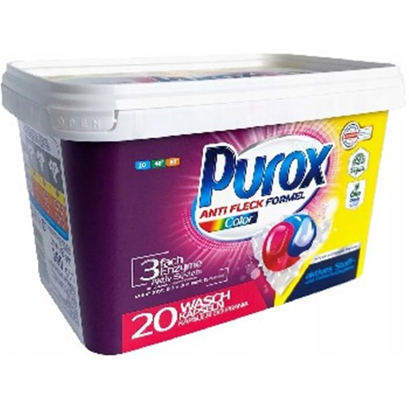 Purox kapsułki do prania color 20szt