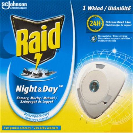 Raid Night & Day Komary muchy i mrówki Wkład do elektrofumigatora owadobójczego