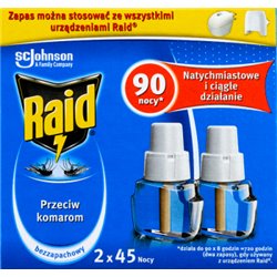 Raid Płyn owadobójczy przeciw komarom zapas bezzapachowy 54 ml (2 x 27 ml)