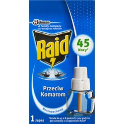 Raid Przeciw komarom bezzapachowy Wkład do elektrofumigatora owadobójczego 31 ml