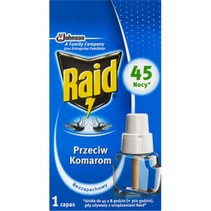 Raid Przeciw komarom bezzapachowy Wkład do elektrofumigatora owadobójczego 31 ml