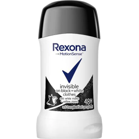 Rexona Invisible Black+White Antyperspirant w sztyfcie 40 ml