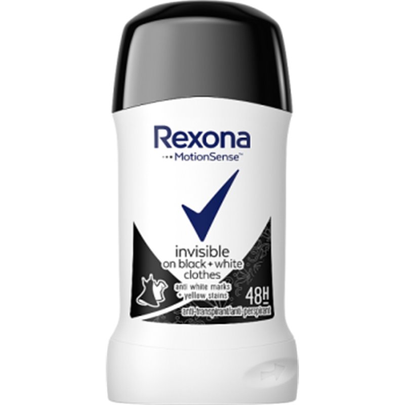 Rexona Invisible Black+White Antyperspirant w sztyfcie 40 ml