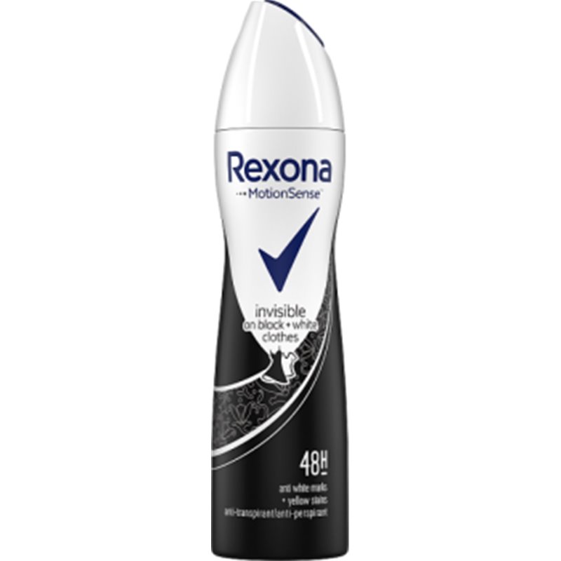 Rexona Men Invisible Black + White Antyperspirant w aerozolu 150 ml