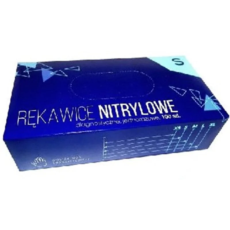 Rękawice nitrylowe diagnostyczne Doman S 50 szt