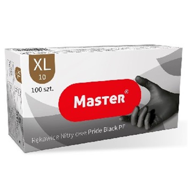 Rękawice nitrylowe Master XL Black Pride 100szt