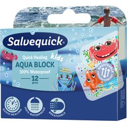 Salvequick Plastry wodoodporne dla dzieci Aqua Block Kids 12szt.