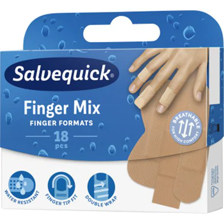 Salvequick Plastry wodoodporne Finger Mix 18szt.