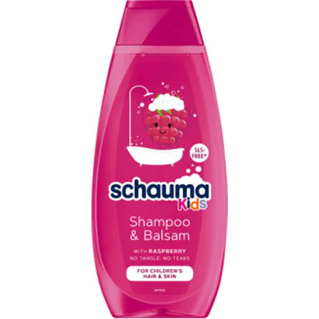 Schauma Kids Szampon i odżywka do włosów dla dziewczynek z ekstraktem z maliny 400 ml