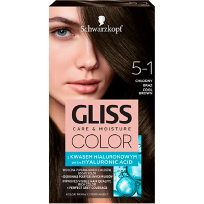 Schwarzkopf Gliss Color Farba do włosów chłodny brąz 5-1