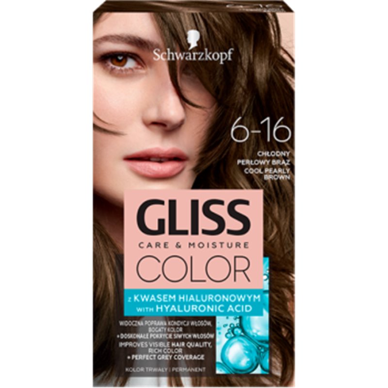 Schwarzkopf Gliss Color Farba do włosów chłodny perłowy brąz 6-16