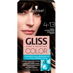 Schwarzkopf Gliss Color Farba do włosów ciemny chłodny brąz 4-13
