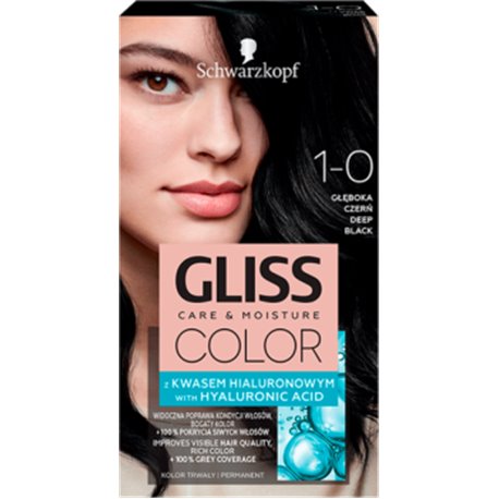 Schwarzkopf Gliss Color Farba do włosów głęboka czerń 1-0