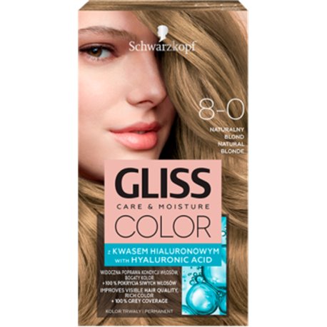 Schwarzkopf Gliss Color Farba do włosów NATURALNY BLOND 8-0
