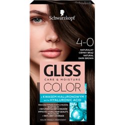 Schwarzkopf Gliss Color Farba do włosów naturalny ciemny brąz 4-0