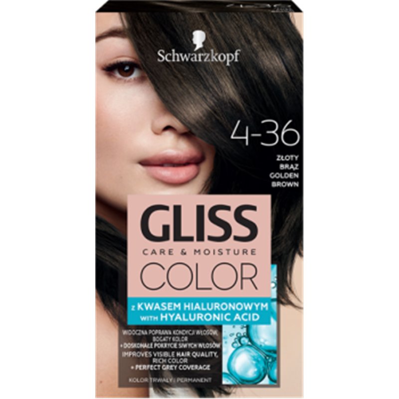 Schwarzkopf Gliss Color Farba do włosów złoty brąz 4-36