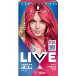 Schwarzkopf Live Colour + Lift L77 Pink Passion Farba do włosów rozjaśniająca i koloryzująca