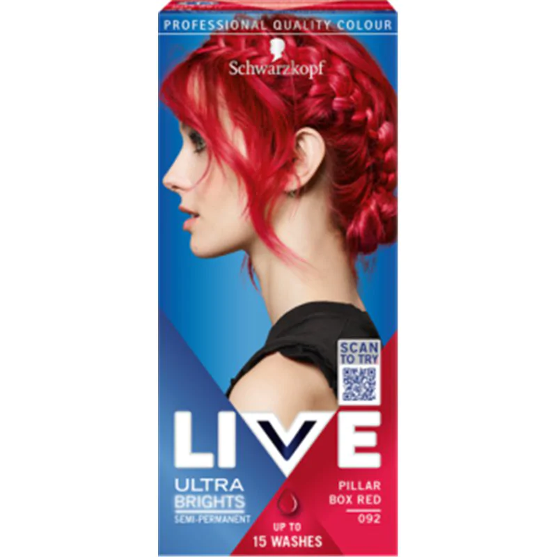 Schwarzkopf Live Ultra Brights or Pastel Farba do włosów 092 Pillar Box Red