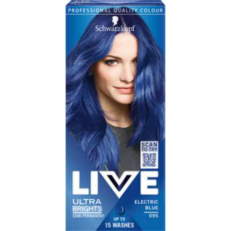 Schwarzkopf Live Ultra Brights or Pastel Farba do włosów Electric Blue 095