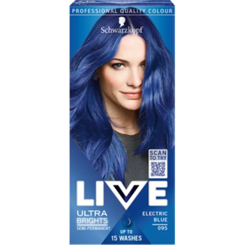 Schwarzkopf Live Ultra Brights or Pastel Farba do włosów Electric Blue 095