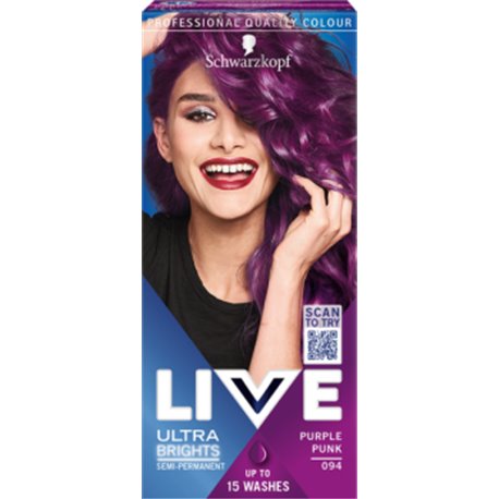 Schwarzkopf Live Ultra Brights or Pastel Farba do włosów Purple Punk 094