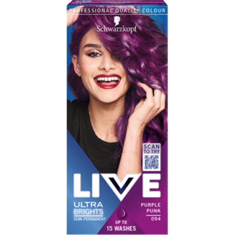 Schwarzkopf Live Ultra Brights or Pastel Farba do włosów Purple Punk 094