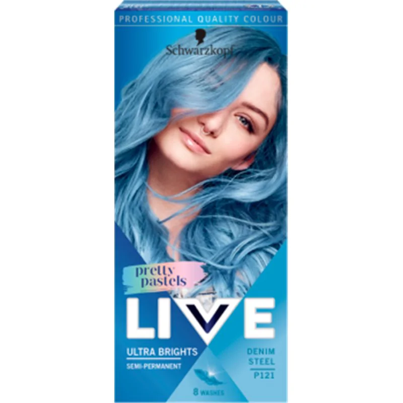 Schwarzkopf Live Ultra Brights Pretty Pastels Farba do włosów Denim Steel P121